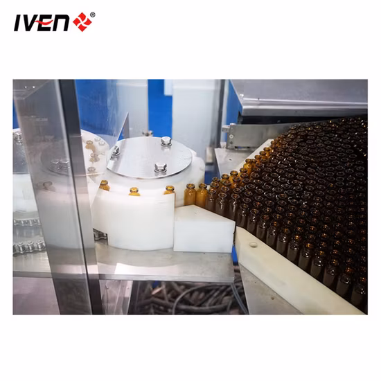 Sem Zonas Mortas Linha de Produção Controlada por PLC Máquina de Enchimento Líquido Oral Xarope para Garrafas Farmacêuticas