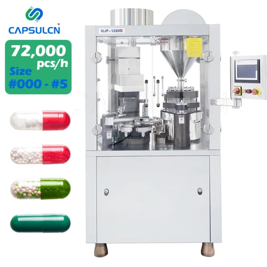 Garantia de 3 anos Máquina de enchimento de cápsulas farmacêuticas totalmente automática, grânulos, cápsulas de gelatina dura